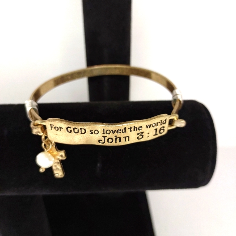 Gold John 3:16 bracelet